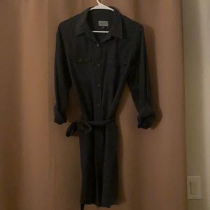 Buttoned Black Dress